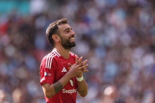 Bruno Fernandes har gang i en ganske flot sæson for Manchester United, selvom klubben ikke helt lever op til forventningerne i særligt Premier League.