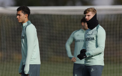 Timo Werner er jævnligt i dialog med Tysklands landstræner, Julian Nagelsmann.