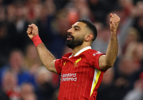 Mohamed Salah sendte Liverpool foran.