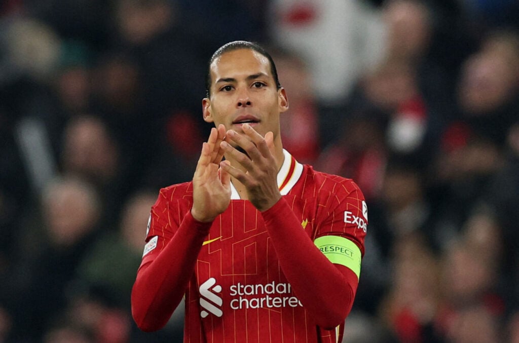 Virgil van Dijk er på blokken hos Real Madrid.