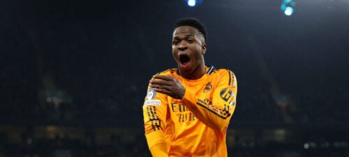 Vinicius Junior og Real Madrid slog Manchester City på udebane i Champions League, hvor et specifikt banner fik meget omtale.