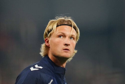 Kasper Dolberg kan forlade Anderlecht.